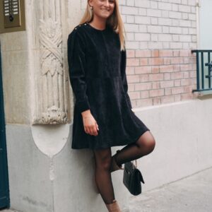 Robe ISAURE - velours noir