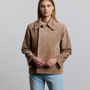 Veste ROME cuir velours - Sable