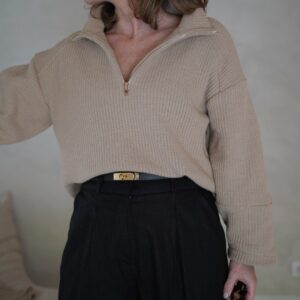 Pull CONTOUR Crème de café